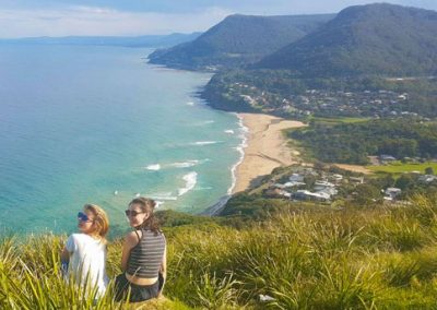 sitting on a hill on jervis bay tour